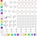Mudder 95 Pcs 4-pin LED Strip Connectors for SMD 5050 RGB