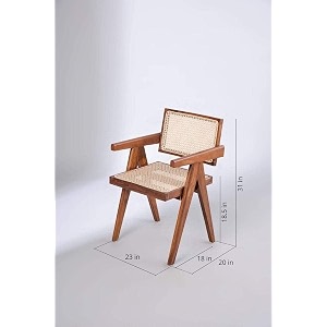 the muebles solid handcrafted wooden chair floating armchair for living chair office amp home brown colour 211d x 196w x 31h centimeters