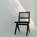 The Muebles Solid Wooden Armless Dining Chair for Dining Room, Living Room, Office &amp; Home, Dark Walnut, (52 x 44 x 85 Centimeters)