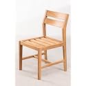 The Muebles Solid Wooden Modern Chair for Garden and Living Room, Home & Office, Natural Colour, (D57 x W46 x H86 cm)