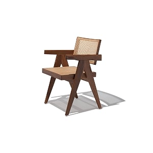 the muebles store cane armchair kangaroo chairs side chair for home livingroom restaurant chair in walnut color - 55d x 55w x 80h centimeterscustomization available