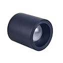 Mufasa 15 Watts Black Body Rainproof LED Round Surface Cylinder Light Cylindrical Shape Indoor Ceiling Mounted Spot Light Down Light Aluminium Body (7.5Cm Height) (Warm White)