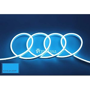 mufasa led strip lights led neon light rope outdoor flexible light with dc 12v adapter164 ft5m 2835 600 leds silicone light for home indoors outdoors decor diy 5 meter amber