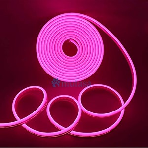 mufasa led strip lights led neon light rope outdoor flexible light with dc 12v adapter164 ft5m 2835 600 leds silicone light for home indoors outdoors decor diy 5 meter pink