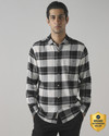MUFTI Men Checkered Casual Grey Shirt