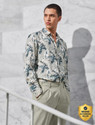 MUFTI Men Floral Print Casual Green Shirt