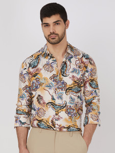 MUFTI Men Printed Casual Multicolor Shirt