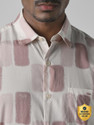 MUFTI Men Printed Casual Pink Shirt