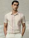 MUFTI Men Printed Casual Pink Shirt