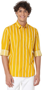 MUFTI Men Slim Fit Striped Spread Collar