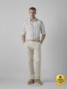 MUFTI Men Striped Casual Grey Shirt