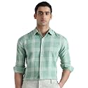 MUFTI Purple Checks Slim Fit Shirt