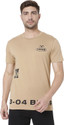 MUFTI Typography Men Round Neck Beige T-Shirt