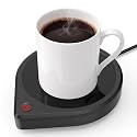 COANTO Coffee Mug Warmer for Desk, Electric Beverage Warmer with 3 Temperature Settings, 4H Auto Shut Off, Coffee Cup Warmer Plate for Flat-Bottom Mugs, Black