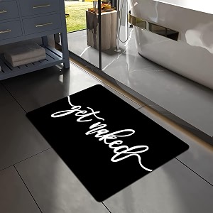 MUGINYU Get Naked Bath Mat Fun Modern