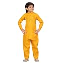 MUHURATAM Boy's Cotton Regular Kurta Pyjama Set