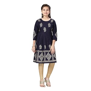 muhuratam Girls Cotton Regular Tunic Shirt