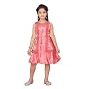 MUHURATAM Girl39s Silk Fit and Flare Knee-Length
