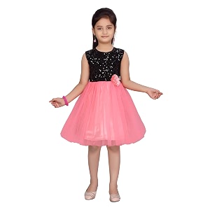 muhuratam Girls Solid Regular Dress