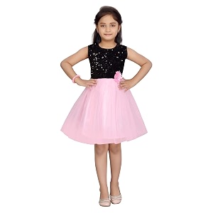 muhuratam Girls Solid Regular Dress