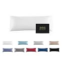 Mulberry Silk Pillowcase for Hair and Skin,Cooling Silk Pillow Case with Hidden Zipper,Allergen Proof Dual Sides Soft Breathable Smooth Silk Pillow Cover for Women (White, Body)