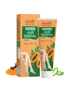 multani naturals papaya hair removal cream  painless  easy hair removal cream - 60ml cream