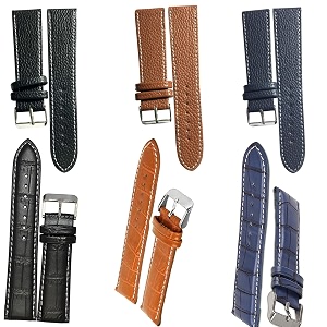multi color 22mm genuine leather strap for watch and smart watch for all 22mm combo of 6