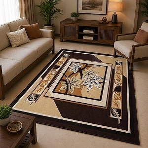 multi color area rug 7x10 feet - soft floral living room carpet  anti-slip bedroom floor rug