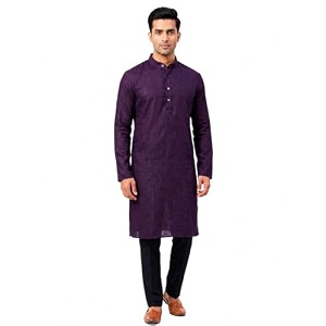 multi colored cotton plain men39s ethnic kurta only