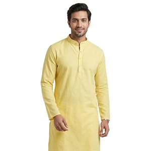 multi colored cotton plain men39s ethnic kurta only