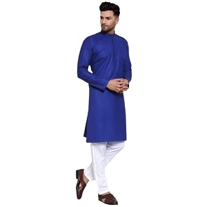 multi colored cotton plain men39s ethnic kurta only