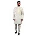 Multi Colored Cotton Plain Men's Ethnic Kurta Only