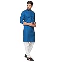 Multi Colored Cotton Plain Men's Ethnic Kurta Only