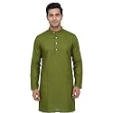Multi Colored Cotton Plain Men's Ethnic Kurta Only