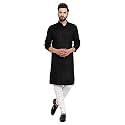 Multi Colored Cotton Plain Men's Ethnic Kurta Only