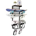 Multi Deck Skateboard Wall Mount, 2 or 4 Board Rack, Helmet Stands