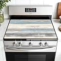 Multi-Design Stove Top Cover for Glass/Electric Stoves - 3-in-1 Heat-Resistant Protector Mat, Non-Slip Drying Rack 28"x20"