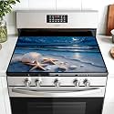 Multi-Design Stove Top Cover for Glass/Electric Stoves - 3-in-1 Heat-Resistant Protector Mat, Non-Slip Drying Rack 28"x20"