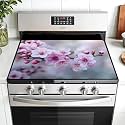 Multi-Design Stove Top Cover for Glass/Electric Stoves - 3-in-1 Heat-Resistant Protector Mat, Non-Slip Drying Rack 28"x20"