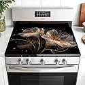 Multi-Design Stove Top Cover for Glass/Electric Stoves - 3-in-1 Heat-Resistant Protector Mat,Christmas Theme Non-Slip Drying Rack 28"x20"