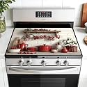 Multi-Design Stove Top Cover for Glass/Electric Stoves - 3-in-1 Heat-Resistant Protector Mat, Non-Slip Drying Rack 28"x20"