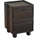 Multi-Functional 2-Tier Stackable Plastic Side Table with 2 Drawers, Small Nightstand &amp; Coffee Table for Home Storage, Practical &amp; Versatile (Multi-Colored)