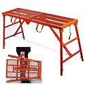 Multi Functional Adjustable Home Engineering Workbench Step Ladder Scaffolding Tower with Non Slip Feet 150 x 30cm