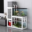 Multi-functional Aquarium Stand, Multi-tier Storage Fish Tank Stand, Easy to Assemble, Durable, Suitable for Hotels, Living Rooms, Balconies, and Offices(Style A,60x45cm/23.6x17.7in)