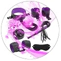 Multi Functional Exploration Traction Fixed Rope Eight Piece Set with Soft Sponge Design, Comfortable Tension Exercise Accessory - Y8 (Purple)