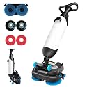 Multi-Functional Floor Buffer Polisher Machine, Commercial Floor Washer, Dual Brush, Cordless Electric Floor Cleaner, Efficient Cleaning for Home and Commercial Spaces Grey White