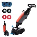 Multi-Functional Floor Buffer Polisher Machine, Commercial Floor Washer, Dual Brush, Cordless Electric Floor Cleaner, Efficient Cleaning for Home and Commercial Spaces Grey Red