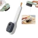 Multi-Purpose Cleaning Brush with Soap Dispenser, Medium Soft Bristles, for Shoes, Clothes and Floor