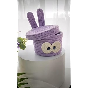 multi-purpose cute bunny basket with lid storage baskets for living roombathroom amp kitchen organiser box vanity box first aid box