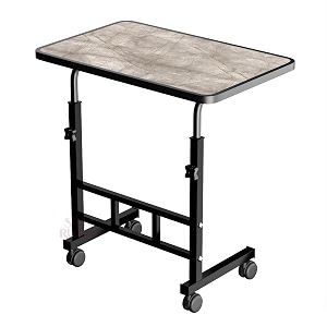 multi-purpose laptop table study table bed table adjustable height portable for office work form home  diy table easy to assemble engineered adj dark